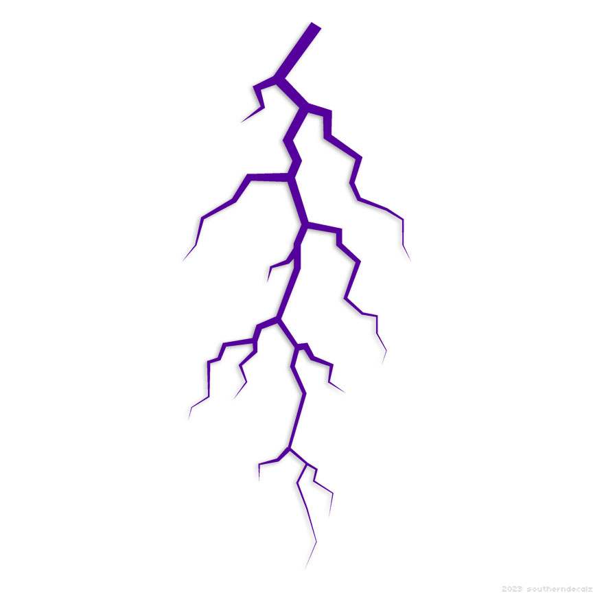 Lightning Bolt - Decal Sticker - Multiple Colors & Sizes - ebn6355